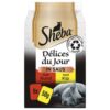 Sheba Delices Du Jour In Saus - Multipack Pouch - Rund Kip 6 x 50 g