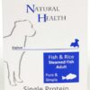Natural Health gestoomd hondenvoer Fish & Rice 395 gram