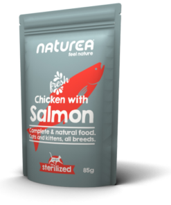 Naturea Cat Wet Food Chicken Salmon 12 x 85 gr