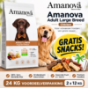 24kg Amanova Adult Large Breed Chicken 2x12kg + Gratis Snacks