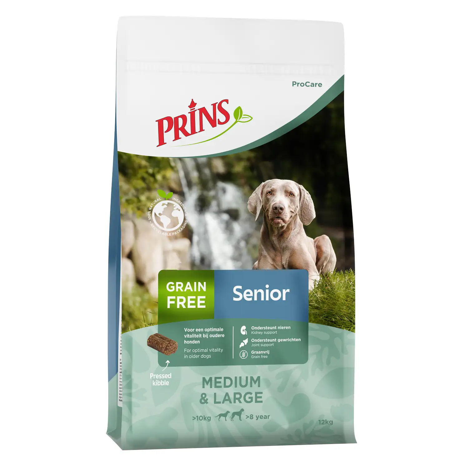 Prins ProCare Grainfree Senior Fit 12kg kopen? Complete graanvrije voeding voor senior honden, afgestemd op een fitte oude dag. Bestel bij Schuurman.