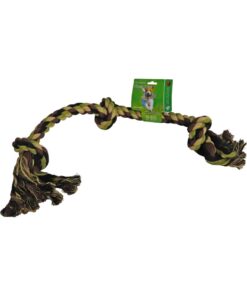 Koop de Floss-Toy Camouflage 3 Knoop Giant bij Schuurman Dier & Hengelsport. Extra sterk flostouw voor grote honden. Ideaal voor trekken, apporteren en gebitsverzorging. Snel geleverd uit eigen voorraad.