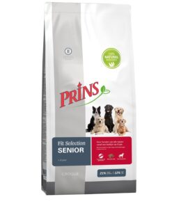 Prins Fit Selection Senior 2kg kopen? Complete krokante voeding met kip en zalm voor senior honden vanaf circa 8 jaar. Bestel bij Schuurman.