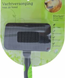 Boon Hondenborstel Slicker Soft Medium kopen? Zachte, handzame slickerborstel voor het verwijderen van losse haren, vuil en beginnende klitten.