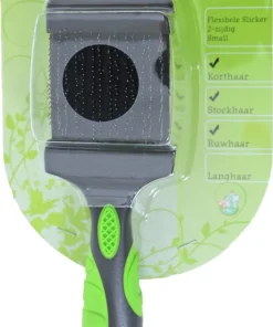 Boon Flexibele Slicker 2-Zijdig S kopen? Compacte dubbelzijdige hondenborstel voor losse haren, beginnende klitten en comfortabele vachtverzorging
