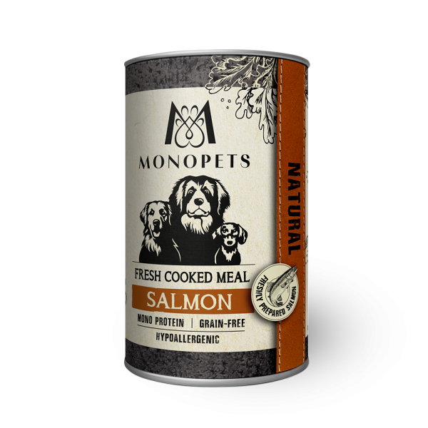 Monopets Fresh Fish Salmon 400 g kopen? Smakelijk natvoer voor honden met zalm. Een praktische visvariant in 400 gram blik voor het dagelijkse rantsoen.