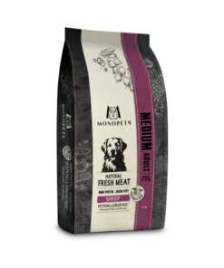 Monopets Fresh Meat Adult Medium Sheep kopen? Graanvrij monoproteïne hondenvoer met 40% schaap, waarvan 30% vers. Voor volwassen middelgrote honden.