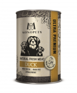 Monopets Fresh Meat Duck 400 g kopen? Smakelijk natvoer voor honden met eend. Praktisch 400 gram blik en ideaal om af te wisselen met vleessoorten.