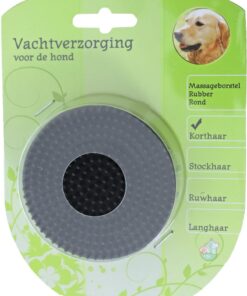 Boon Rubber Massageborstel Rond kopen? Rubberen hondenborstel voor het verwijderen van losse haren en masseren van kort- en gladharige honden.