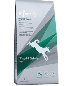 TROVET WRD Weight & Diabetic Dog is dieetvoer voor volwassen honden met overgewicht of diabetes. Eiwitrijk, vetarm en met extra vezels voor verzadiging.