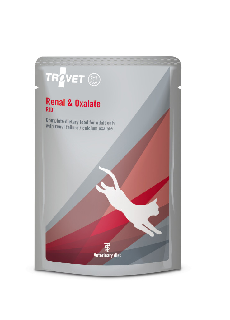 TROVET Renal & Oxalate RID Kat Natvoer Kip 12 x 85 gram kopen? Dieetvoeding voor katten met nierproblemen of risico op calciumoxalaatstenen.