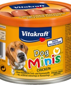 Vitakraft Dog Minis Chicken 120 g kopen? Kleine hondensnacks met kip, ideaal als beloning tijdens training, wandelen of tussendoor. Handige hersluitbare verpakking.