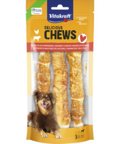 Vitakraft Kauwrollen met Kip L kopen? Grote smakelijke kauwsnack met kip voor honden. Bestel online bij Schuurman Dier & Hengelsport.