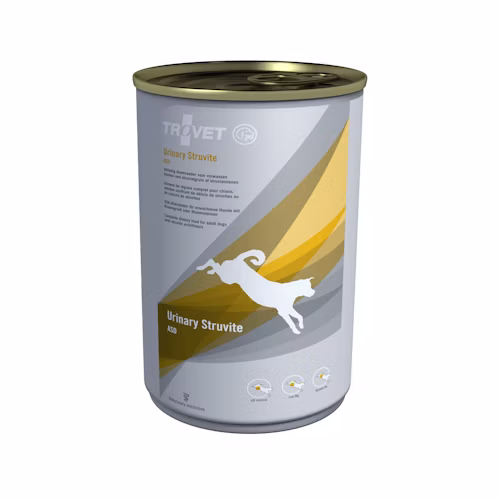 TROVET Urinary Struvite ASD Hond 6x400g kopen? Compleet dieet natvoer dat helpt struvietstenen op te lossen en nieuwe struvietvorming te verminderen.
