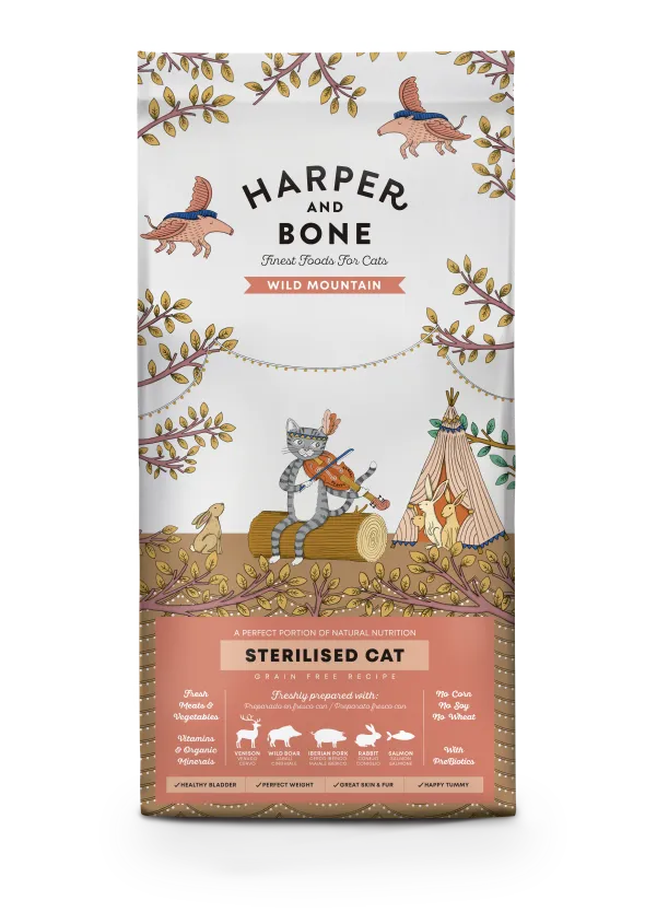 Harper & Bone Wild Mountain Sterilised 2 kg kopen? Kattenvoer voor volwassen gesteriliseerde katten in een ruime verpakking. Bestel bij Schuurman.
