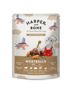 Harper & Bone Wild Mountain Meat Balls 300 gram kopen? Smakelijke vleesballetjes voor honden, ideaal als beloning tijdens training of als tussendoortje. Bestel bij Schuurman.